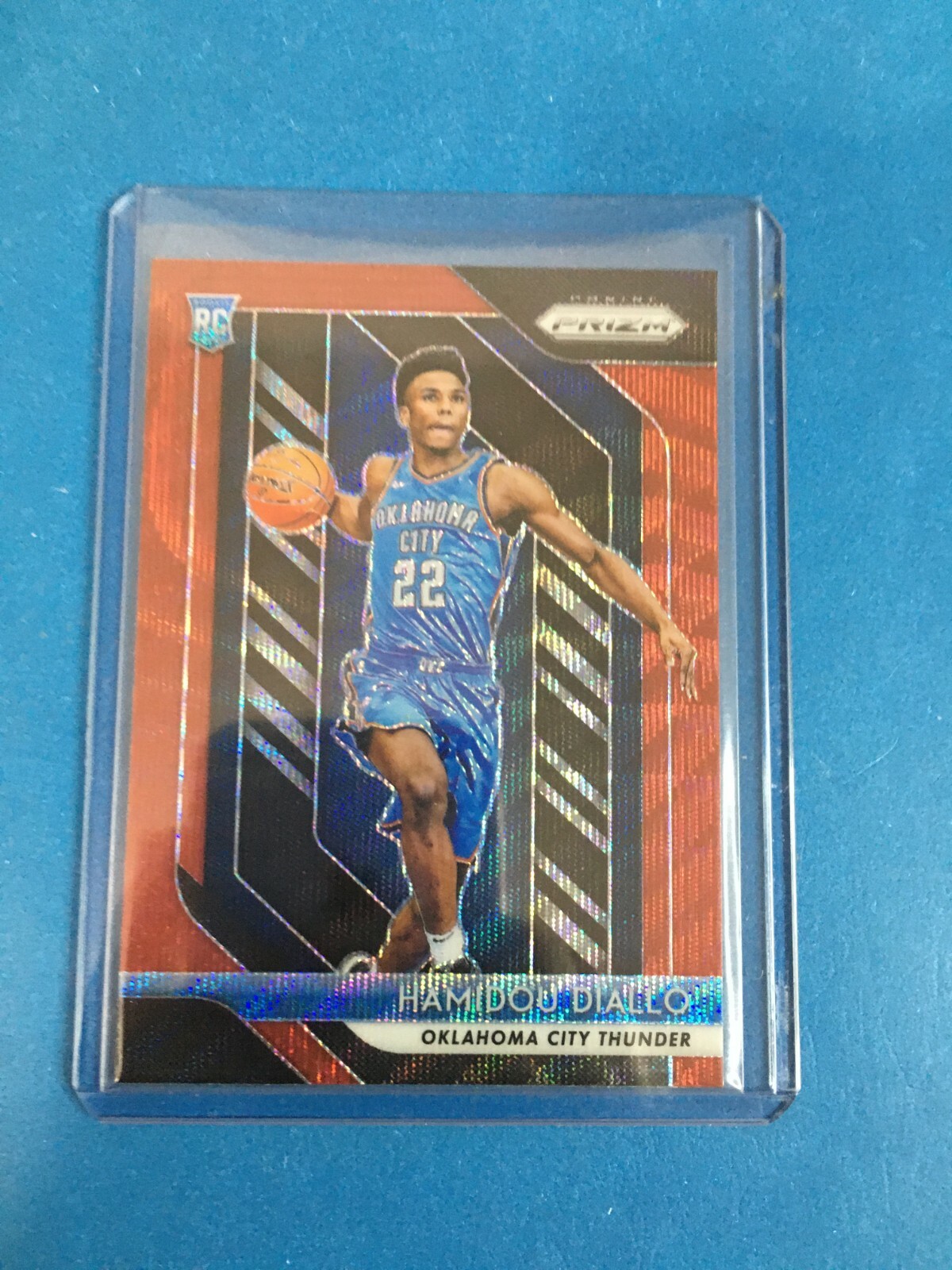 F141,048 2018-19 Panini Prizm Prizms Ruby Wave #9 Hamidou Diallo thunder