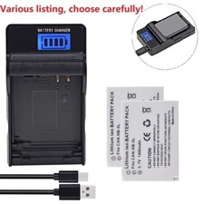 NB-5L NB5L Battery or LCD Charger for Canon PowerShot SD970 IS SD990 IS SX200 IS