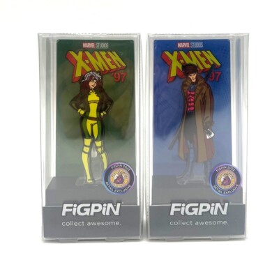 FiGPiN X-Men Gambit 1540 & Rouge 1539 Plastic Empire Exclusive