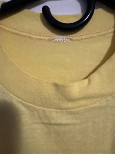 Vintage 80s Florida Sunset Sailing T Shirt Adult Yellow NO TAG Single Stitch - Picture 7 of 8