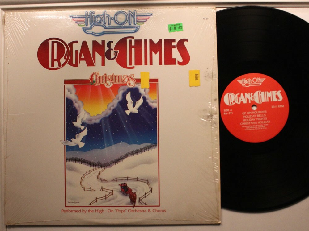 High On Pops Orch. Lp Organ & Chimes Christmas On High On - Vg+