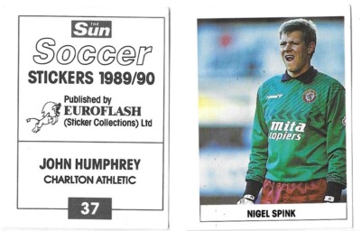 The Sun Fußball Aufkleber 1989/90 - Auswahl aus Dropdown Liste (1-349) (3A)