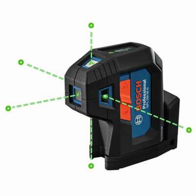 Bosch GPL100-50G 125' 5 Point Cordless Green Beam Self Leveling Alignment Laser