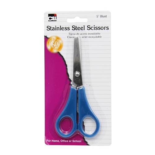 Charles Leonard Student Scissors, Blunt Tip, 5", Assorted Colors - Picture 1 of 1