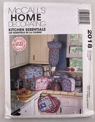 McCalls 2018 Kitchen Essentials Curtains Cushions Covers Tea Cozy Sewing Pattern