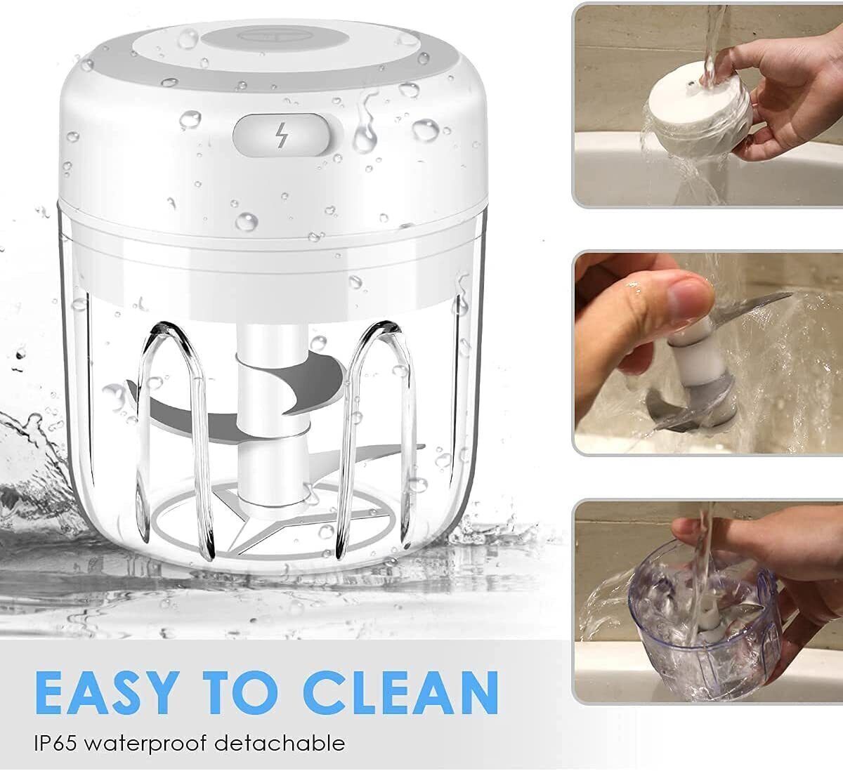 Mini Food Processor, Vegetable Garlic Chopper, USB Meat Grinder, Rechargeable US