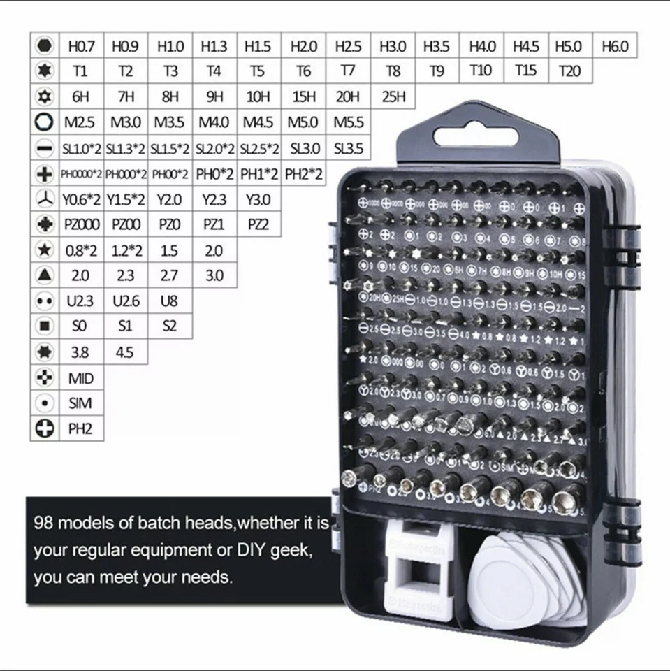Kit Herramientas Destornillador Para iPhone 15 XS SE 11 12 13 14 Pro Cristal Pantalla LCD Reparación Foto 3 de 4