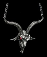 Alchemy Halskette Baphomet SchäDel - Baphometica | Fantasy Gothic Schmuck