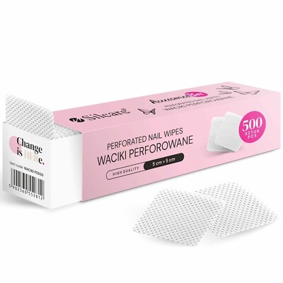 SILCARE Profi staubfreie geruchlose perforierte Nageltücher 500 Stück *NEU*