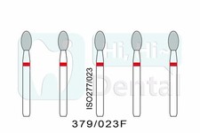 Dental Diamond Burs FG Egg Football 379/023F Fine Grit High Speed 25Pcs