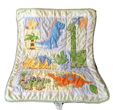 Lambs  Ivy 'LIL DINO Dinosaur Crib Comforter Quilt Blanket. Green Yellow