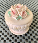 GOOD INTENTIONS LTD HAND PAINTED PINK ROSES PILL BOX WALES UK 1 1/2" X 1 1/2" — photo 2