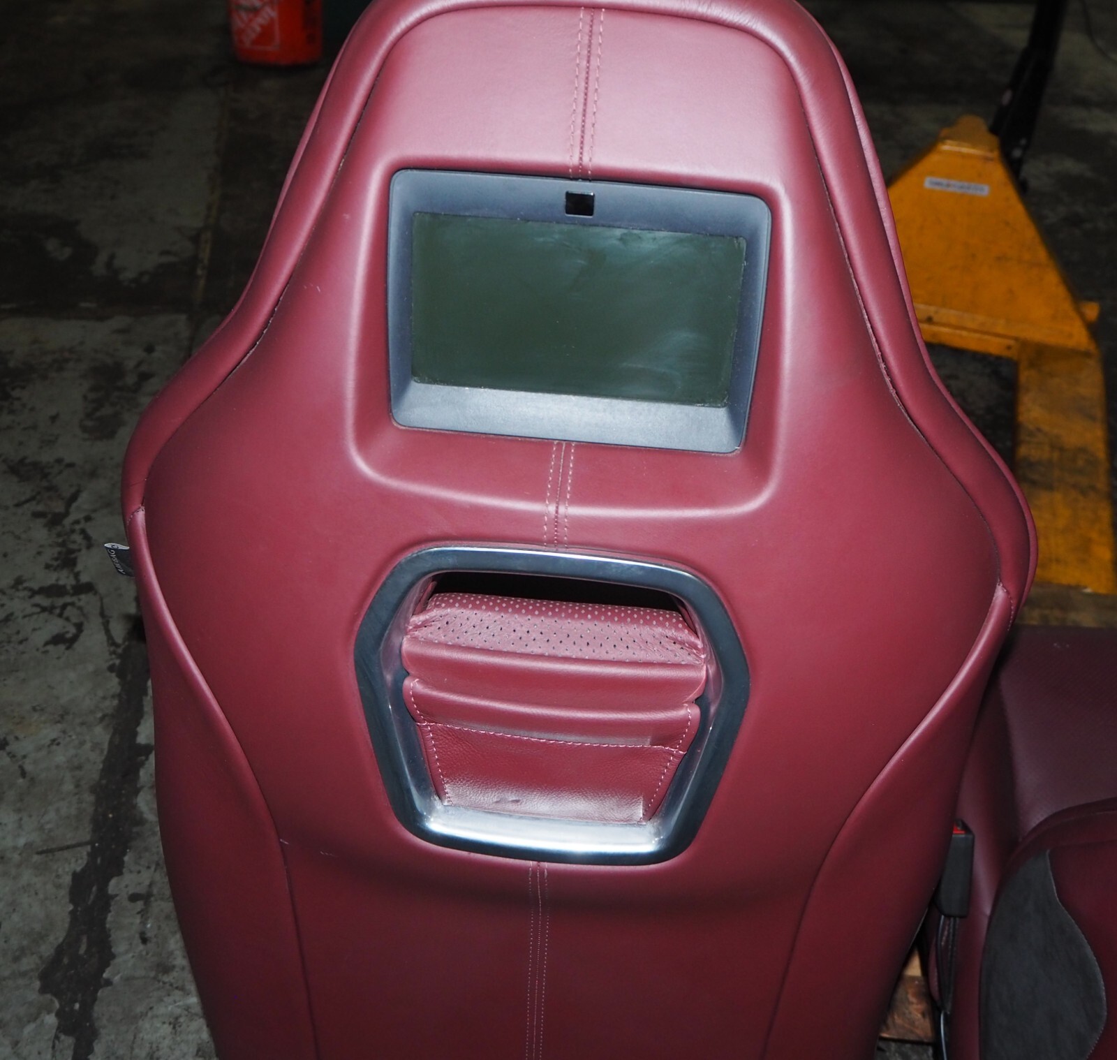 * 2010-2013 Aston Martin Rapide Iron Ore Red Leather Front Seat Set OEM Complete