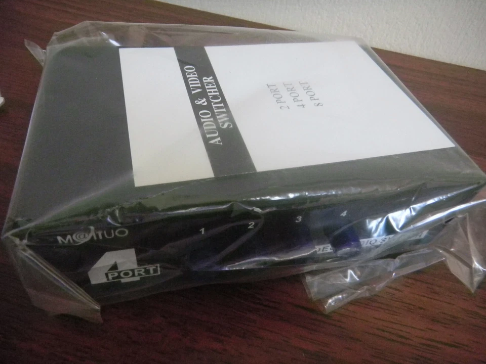 4 In 1 Out RCA Sealed AV Switch Audio Video Switcher Selector Box Brand New - Image 4 of 4