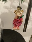 Christborn Glass Christmas Ornament Bear With Pinecone Body Germany — photo 4