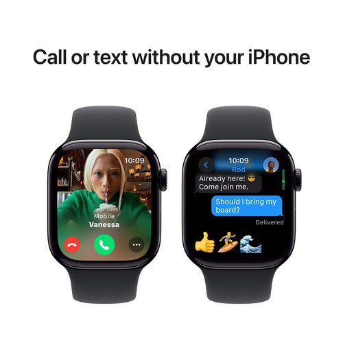 Apple Watch Series 10 MWWE3AM/A 42mm noir de jais S/M - Photo 5 sur 10