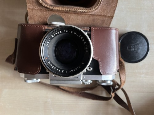 praktica Spiegelreflexkamera 1952 FX Ledertasche u. Belichtungsmesser Zeiss - Bild 6 von 19