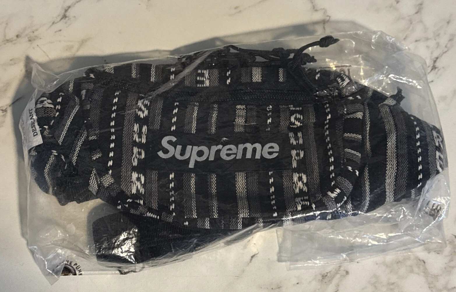 Sac taille à rayures tissées SS20 Supreme NEUF
