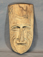 Vintage Hand Carved Wooden Hawaiian Tiki Mask
