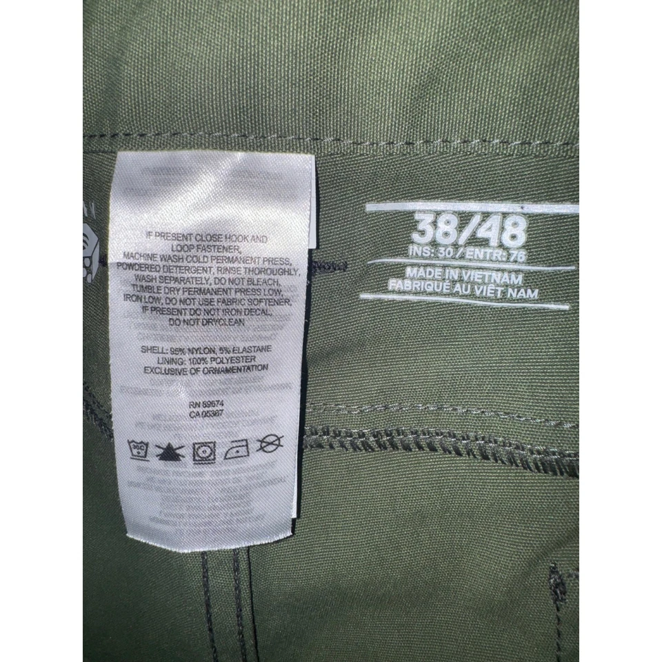 Pantalones de senderismo Mountain Hardwear para hombre verdes de nailon elastano al aire libre talla 38x30 Foto 4 de 4