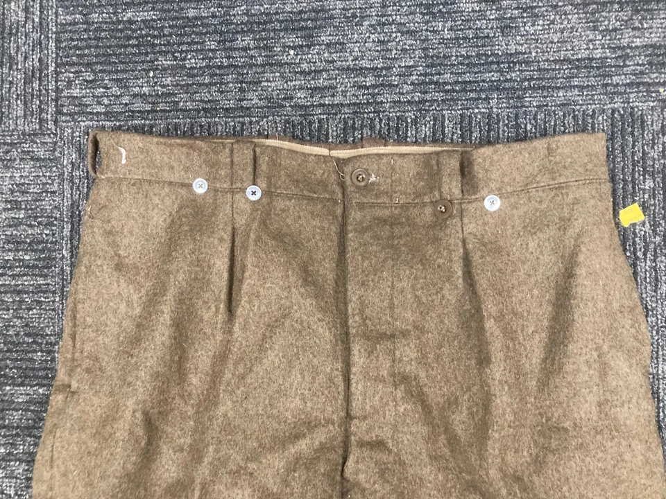 VTG French Wool Field Pants Men Army Armee Hunting Workwear Warm Military - Image 4 of 4