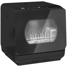 HOMCOM Table Top Dishwasher with Built-in 6L Water Tank, Mini Countertop Dishwas