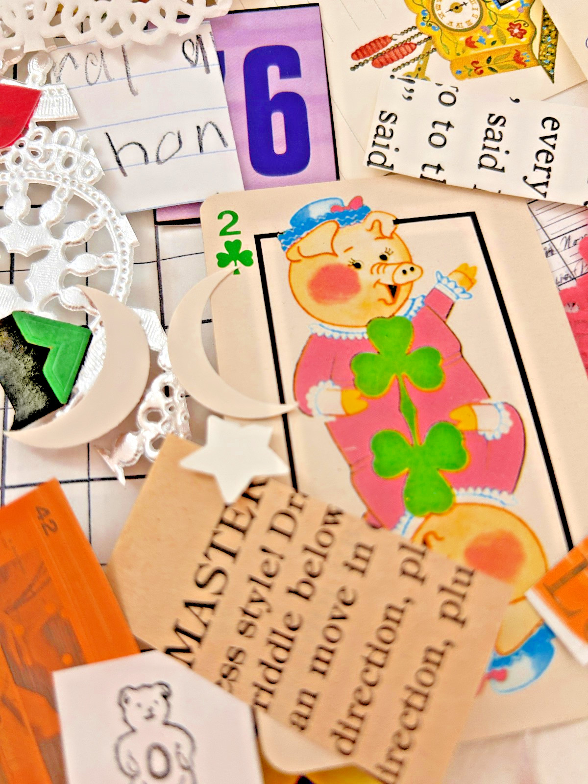 Junk Journal Papel Ephemera Kit: Vintage Paper Scraps for Collage & Painting