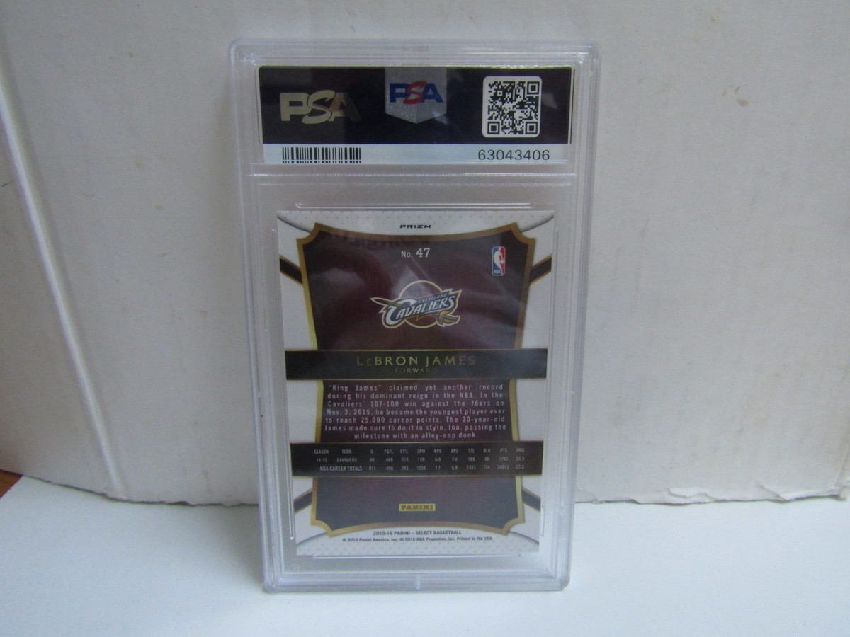 その他 LeBRON JAMES 2015 panini hoops psa10 PSA 10 2015-16 Panini Select #47 Lebron James Tri Color Prizm
