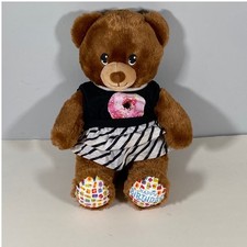 Build-A-Bear Workshop Happy Birthday Brown Teddy Bear Donut Outfit 16" 031570