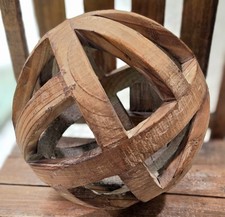 Wood round ball home decor, 9 diameter, excel...