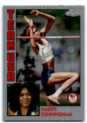 2024 Topps Chrome U.S. Olympics #84T-9 Vashti Cunningham 1984 Topps USA