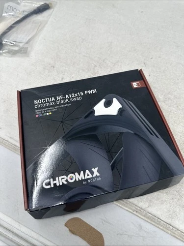 Noctua NF-A12x15 PWM chromax.Black.swap, Premium Quiet Slim Fan, 4-Pin 120x15mm