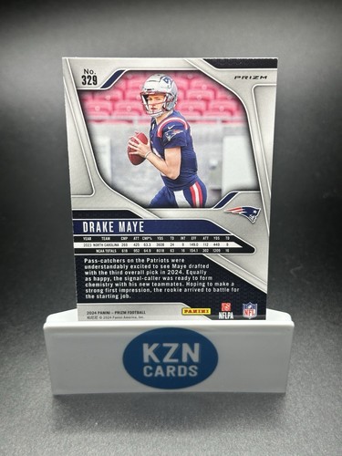 Prizm Drake Maye Pink Prizm RC Rookie #329 Patriots 2024 - Imagen 2 de 2