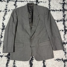 VTG Givenchy Wool Houndstooth Check Men's Blazer Two-Button Double Vent 40r