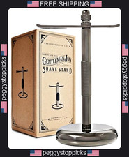 Men's Shaving Brush and Razor Stand Gunmetal Finish