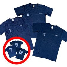 3 pack Vintage ADIDAS 80s Blue Training Football Shirt S 4 Mens Soccer Jersey