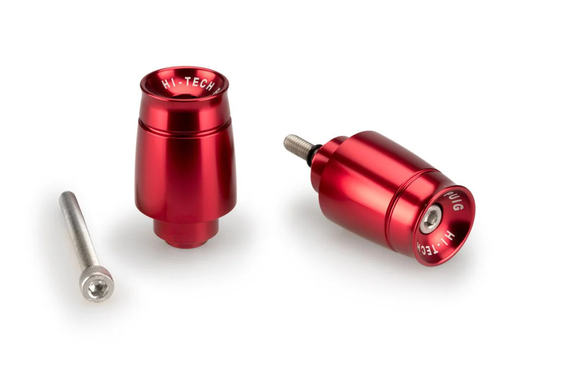Puig Sport Bar Ends | Red | Fits Various Honda Models