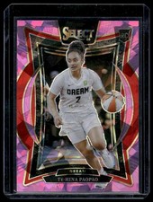 2025 Panini Select WNBA #49 Te-Hina Paopao (RC) Pink Ice Prizms ATL Dream