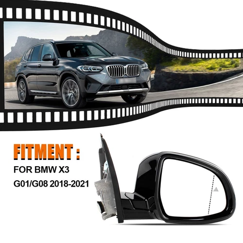 For BMW X3 G01 G08 2018-2021 Mirror Assembly with Blind Spot 5-pin right Side