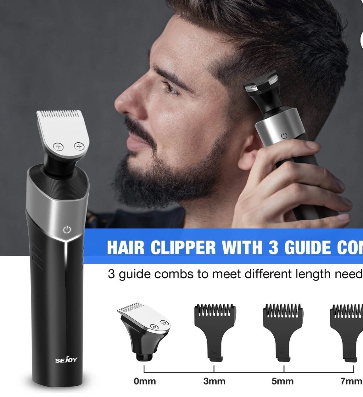 Sejoy Electric  for Men,5-In-1 Multi-Function Rechargeable Electric Shaver