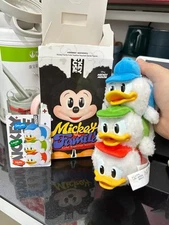 Mickey Family Cute Together Keychain Series Plush Cute Toy【huey Dewey And Louie】
