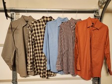 Lot Of 5 Jos A Bank Dress Shirts Men Button Up Size Medium L0003