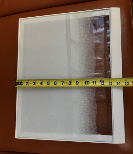 Whirlpool / KitchenAid Ref Crisper Cover Frame & White Glass W10508993 W10864399 - Picture 3 of 4