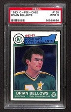 1983 O-Pee-Chee #165 BRIAN BELLOWS HL PSA 9 Mint 30989626 