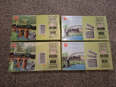 4 x Briefmarken Aurora Brückenpfeiler 4184-050 & Viaduktpfeiler 4187-080 Spur N 