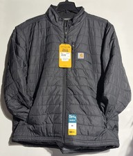 Carhartt Men  s 2XL Rain Defender Puffer Jacket Lightweight Black Relaxed Fit NWT