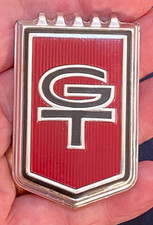 Original 1965 1966 Ford Mustang Gt Fender Emblem Aluminum C5zb-16098 Nice