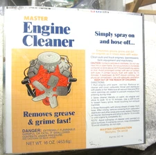 1 ad Master Engine cleaner tin can factory unmade flat,car auto display VTG sign