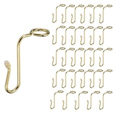 30 Pcs Clothes Hanger Connector Hooks, Metal Hanger Extender Hooks Gold