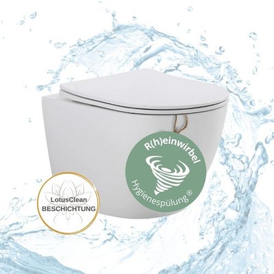 HGMBAD RIVA WC Hygiene-Spülung inkl. WC Sitz mit Absenkautomatik